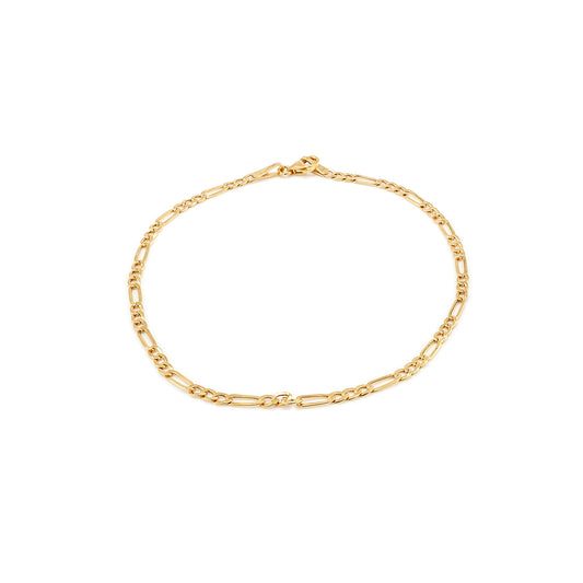 Fine bracelet Figaro yellow gold 375 9K 21cm bracelet gold bracelet bracelet jewelry