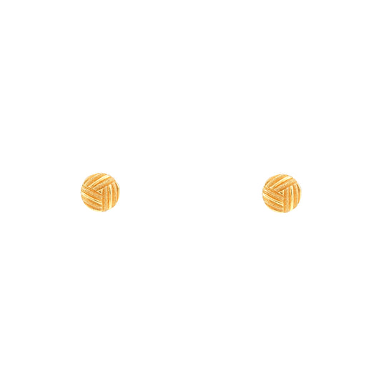 Earrings knot stud earrings yellow gold 20K 835 gold earrings knot stud earrings