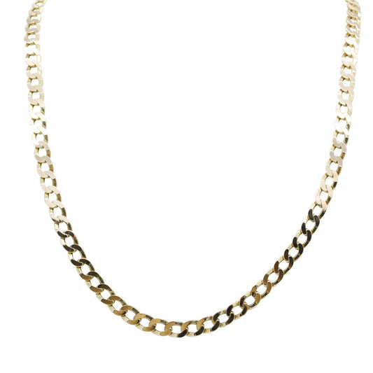 Gold chain curb chain flat chain 333 gold / yellow gold approx. 52cm chain
