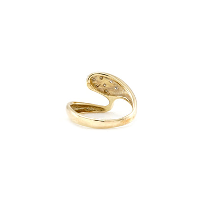 Ring Diamant Brillant Gelbgold 585 14K RW56 Damenschmuck geschwungener Goldring