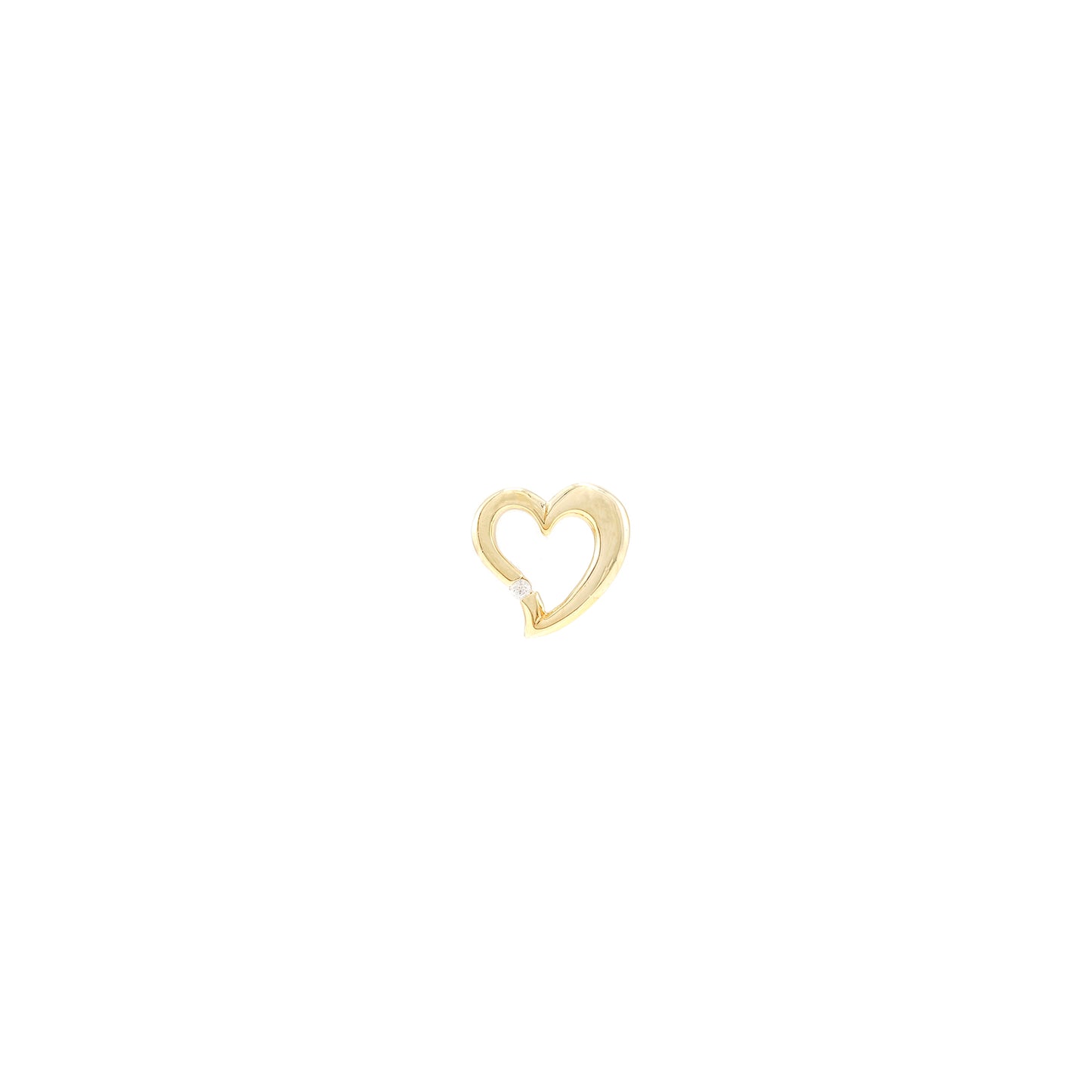 Herz Anhänger Zirkonia Gelbgold 8K Damenschmuck Goldanhänger heart pendant Liebe Love