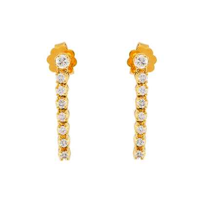 Diamant Ohrstecker Gelbgold 18K Damenschmuck Goldohrringe diamond earrings