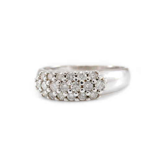 Diamond ring Pave 585 gold white gold 14K women's jewelry women's ring gold ring diamond ring