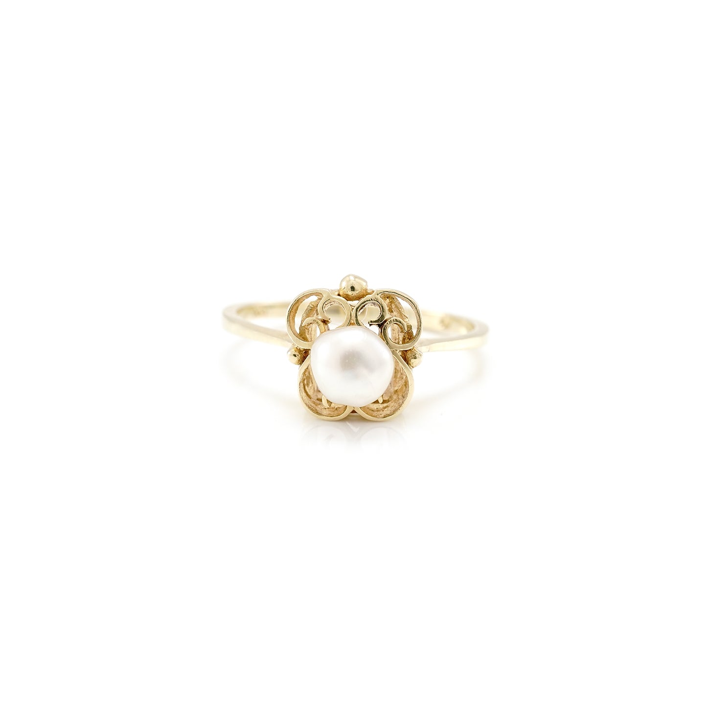 Perlenschmuck Perlenring Gelbgold Ring Perle 585 14K RW56 Damenschmuck Damenring