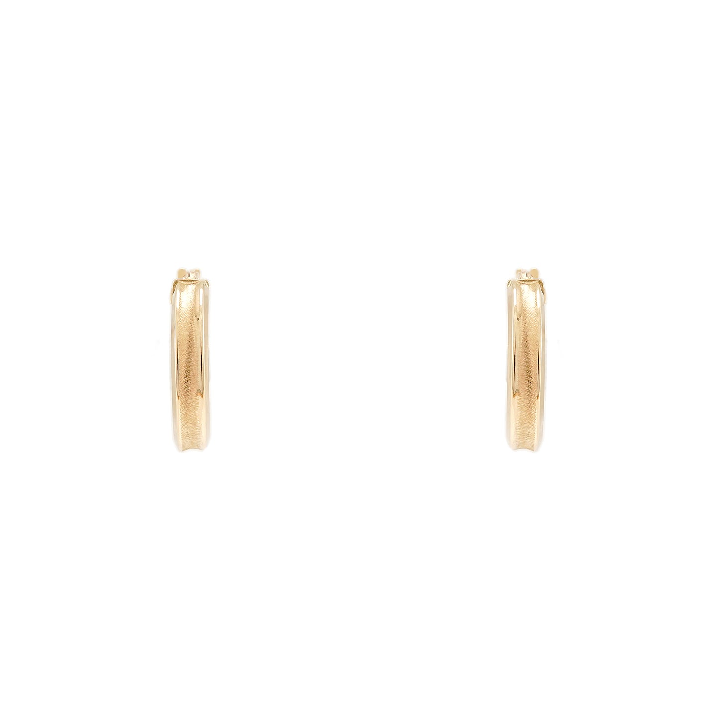 Creolen Bügel Gelbgold 14K 585 Ohrschmuck 16mm Schmuck Goldohrringe hoop earrings