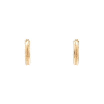 Creolen Bügel Gelbgold 14K 585 Ohrschmuck 16mm Schmuck Goldohrringe hoop earrings