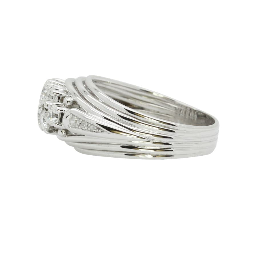 Cocktail vintage diamond ring white gold 18K women's jewelry gold ring women's ring