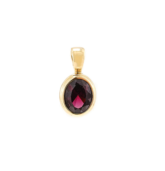 Gold pendant with amethyst yellow gold 375 9K set women's jewelry chain pendant pendant