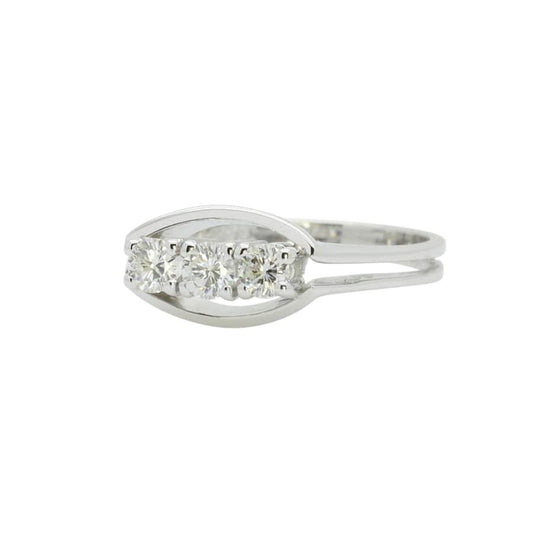 Diamond ring vintage white gold 14K women's jewelry gold ring women's ring