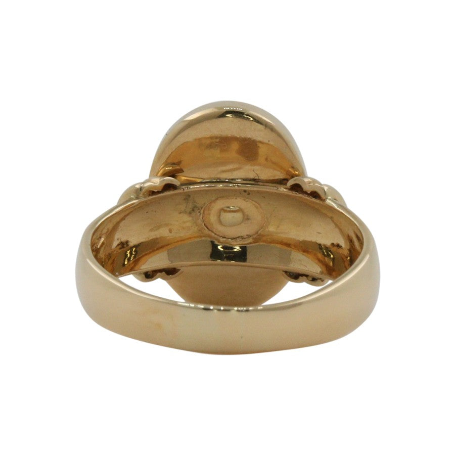 Gemstone ring partner rings ring with lapis lazuli 750 18K yellow gold unisex