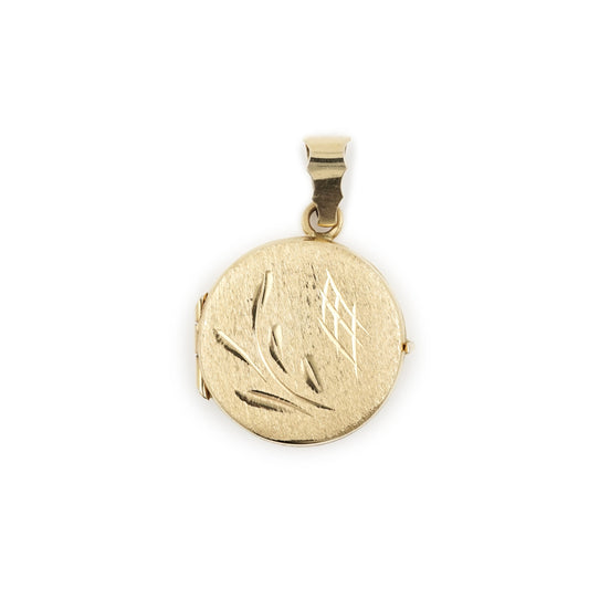Medallion round photo pendant yellow gold 750 women's jewelry chain pendant amulet