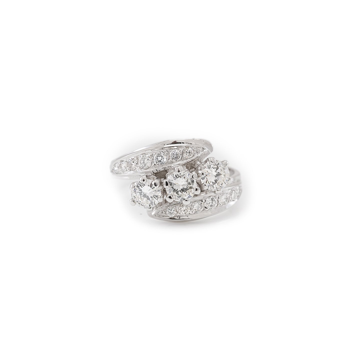 Engagement ring women's jewelry diamond ring white gold brilliant ring 585 14K gold RW58