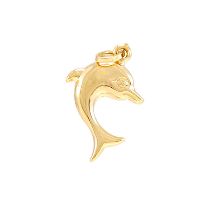 Delphin Anhänger 3D Gelbgold 14K 585 Gold Kettenanhänger Damenschmuck pendant
