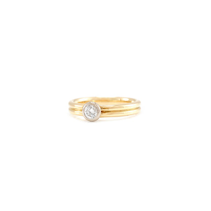Verlobungsring Diamantring engagement ring Gelbgold 18K Damenschmuck Goldring