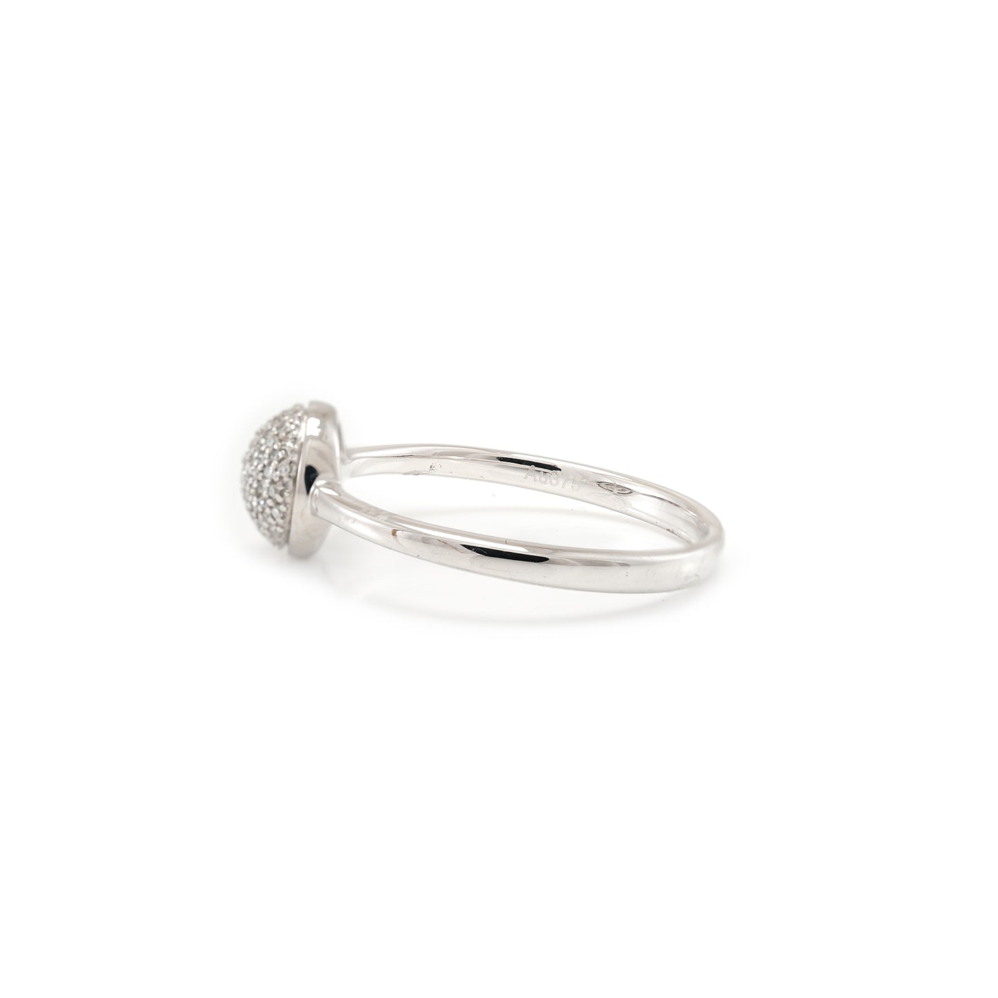 White gold ring diamond ring diamond brilliant pave white gold 375 9K women's jewelry gold ring