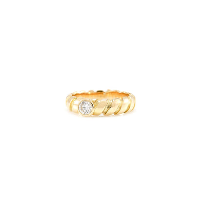 Engagement ring diamond ring yellow gold 18K women's jewelry engagement diamond ring