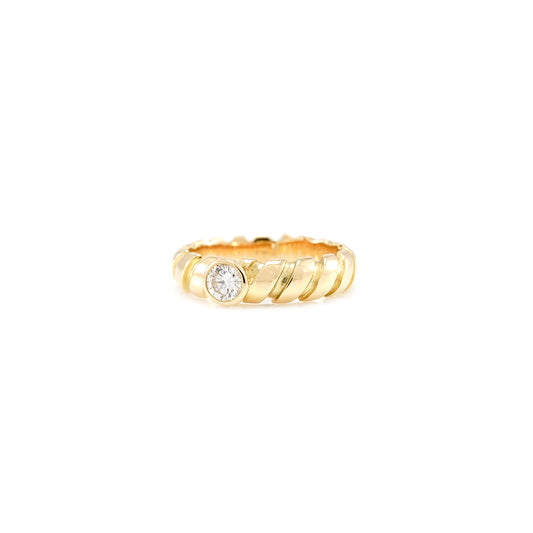 Engagement ring diamond ring yellow gold 18K women's jewelry engagement diamond ring