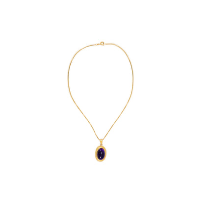 Edelsteinanhänger Vintage Amethyst Gelbgold 14K Damenschmuck gemstone pendant