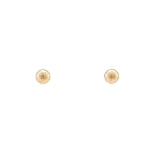 Earrings stud earrings as a hemisphere in yellow gold 585 14K gold earrings stud earrings