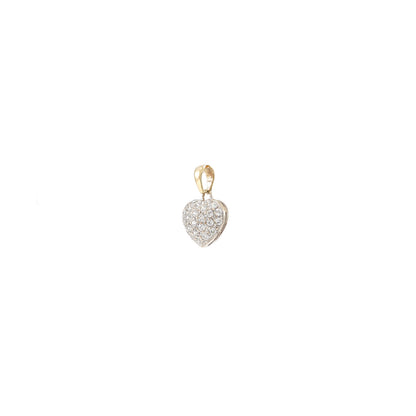 Herzanhänger Zirkonia Bicolor Gelbgold Weißgold 8K Kettenanhänger heart pendant