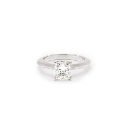 Verlobungsring Diamantring Solität Prinzess 1,0 Karat 750 Weißgold Damenring
