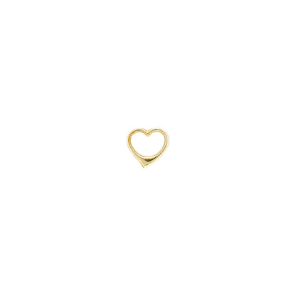 swinging heart pendant 2-piece diamond 14K yellow gold chain pendant diamond pendant