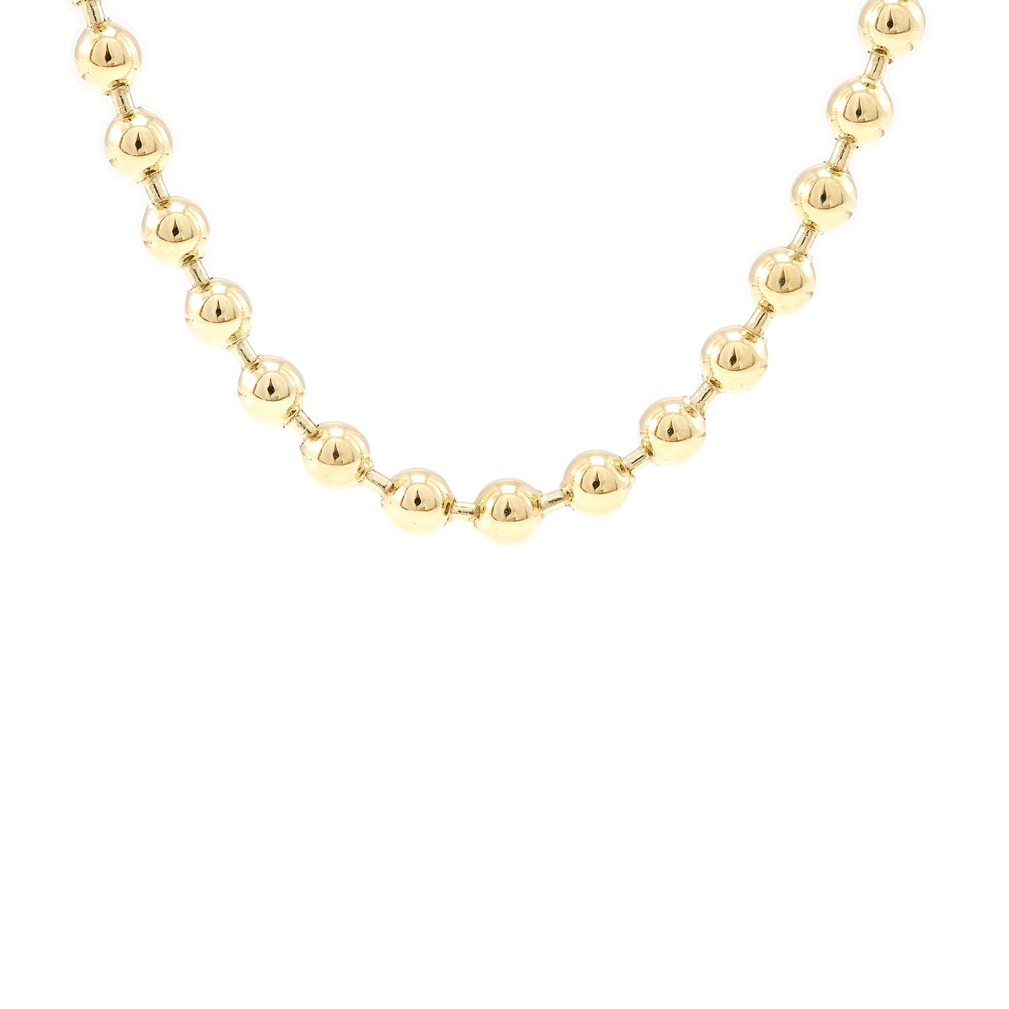 Ball chain yellow gold 585 14K 91cm extra long gold jewelry necklace ball necklace