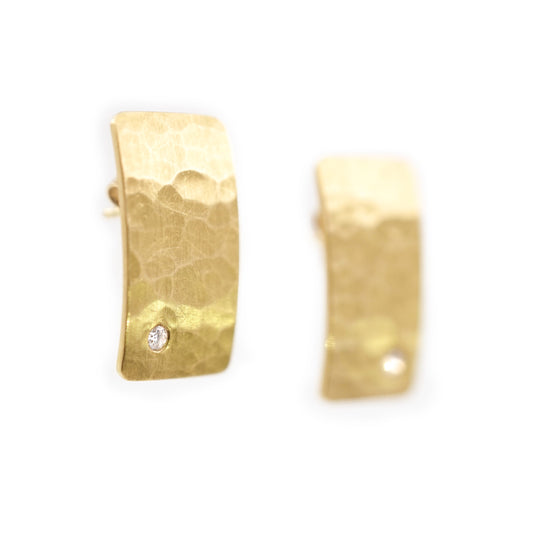 Stud earrings Vienna Keck yellow gold 900 21kt diamond brilliant women's jewelry earrings Austria Vienna