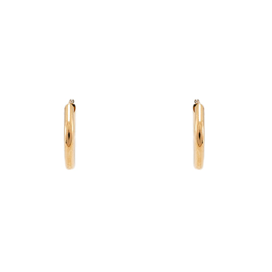 Hoop earrings yellow gold 750 18K square women's jewelry gold earrings gold hoop earrings