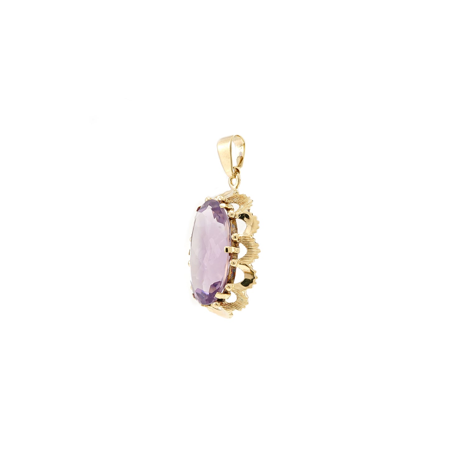 Anhänger Amethyst Gelbgold 585 14K Damenschmuck Goldanhänger Kettenanhänger