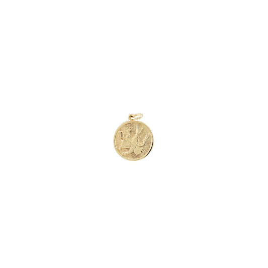 Zodiac sign pendant Scorpio yellow gold 14K chain pendant gold pendant pendant