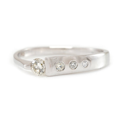 filigree diamond ring white gold 18K platinum 950 platinum ring gold ring engagement ring