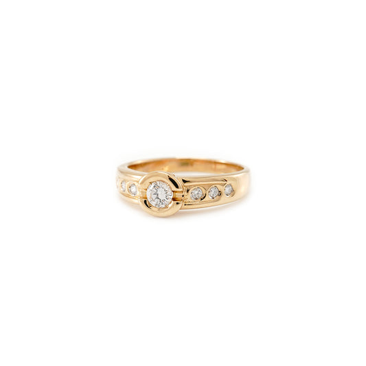 Engagement ring diamond ring yellow gold 585 gold ring with diamonds wedding ring wedding ring