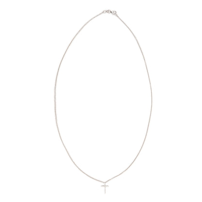 Damenkette Anhänger Kreuz Diamant Weißgold 14K Goldcollier Kettenanhänger necklace