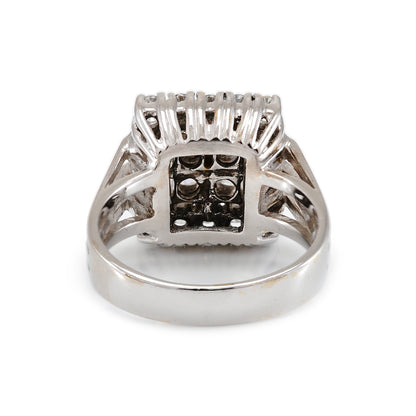 schöner Vintage Diamant Ring Weißgold 14K Damenschmuck Herrenschmuck Goldring