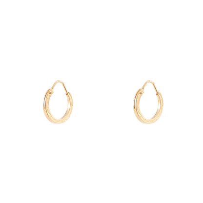 Hoop earrings decorated yellow gold 18K 750 11mm gold earrings earrings hoop earrings