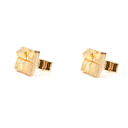 Lapponia cufflinks vintage 1971 yellow gold 585 men's jewelry Björn Weckström