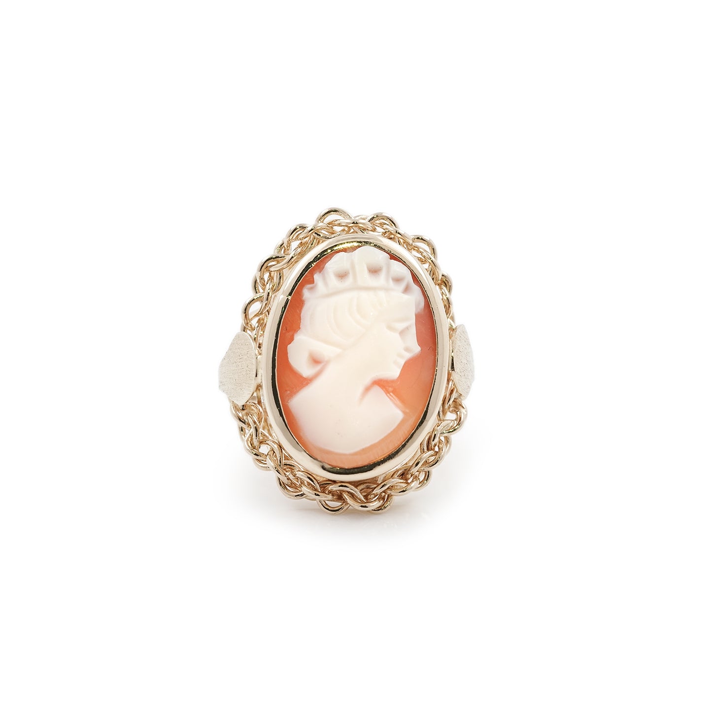 eleganter Ring Vintage Gemme Gelbgold 585 14K RW52 Damenschmuck Goldring