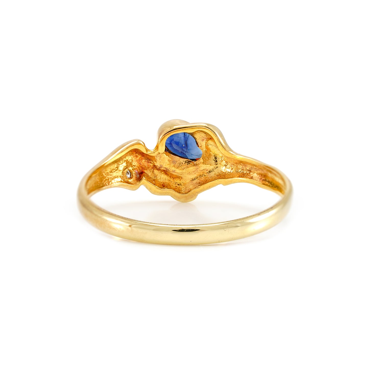 Edelsteinring Saphir Diamant Gelbgold 14K Damenscmuck Goldring gemstone ring