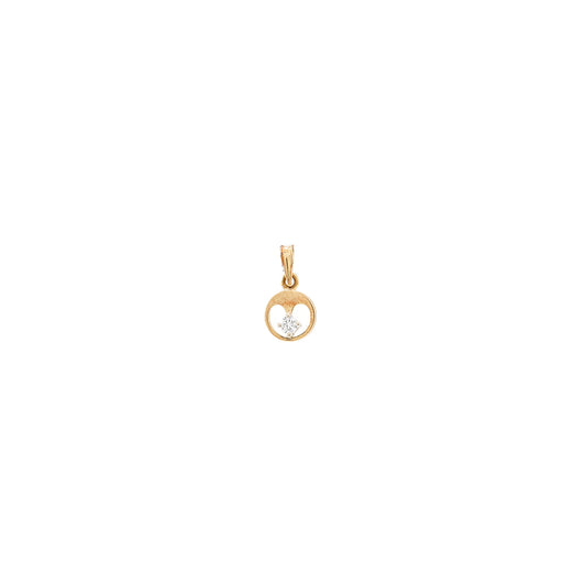 Diamond pendant in yellow gold 585 14K chain pendant diamond jewelry diamond pendant