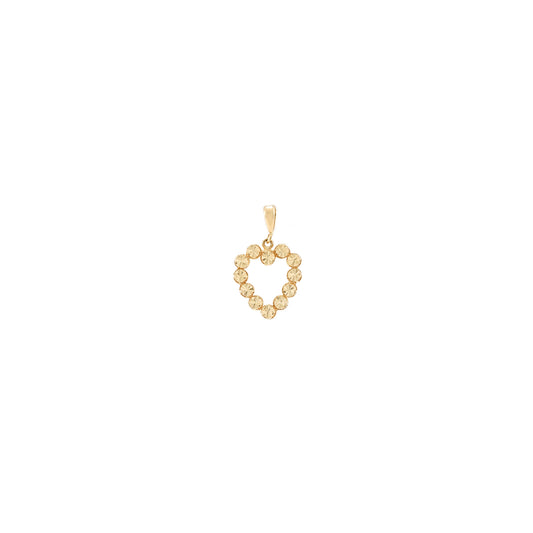 Heart pendant diamond 14K yellow gold chain pendant heart pendant women's jewelry