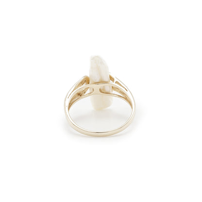 Women's ring pearl ring gold jewelry yellow gold white gold baroque pearl diamond 585 RW