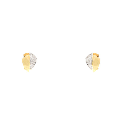 Diamant Creolen Gelbgold Weißgold 585 Bicolor Goldohrringe Ohrschmuck Damenschmuck