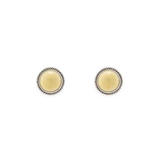 Stud earrings amber butterscotch 925 silver women's jewelry earrings BJ amber earring
