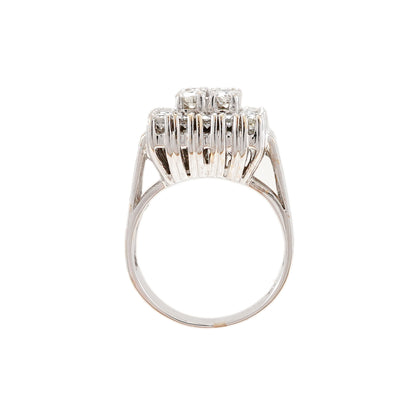 beautiful vintage diamond ring white gold 14K women's jewelry men's jewelry gold ring