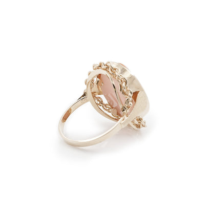 eleganter Ring Vintage Gemme Gelbgold 585 14K RW52 Damenschmuck Goldring