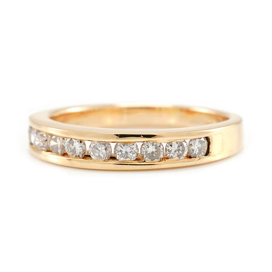 Diamond ring memory yellow gold 14K engagement ring 585 gold ring women's ring diamond ring