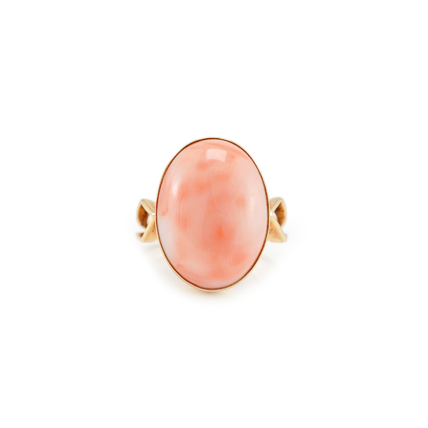 Engelshautkorallen Ring Gelbgold 14K Damenschmuck Korallenschmuck coral ring