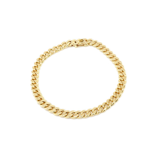Bracelet tank solid yellow gold 585 14K 19cm bracelet bracelet gold chain