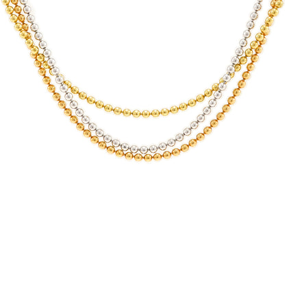Tricolor necklace gold chain 750 gold chain yellow gold white gold rose gold necklace